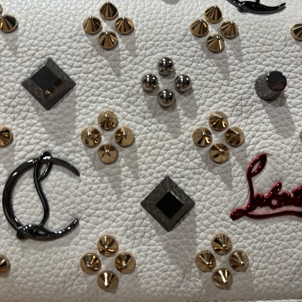 Christian Louboutin White Studded Women's Bag - Picture 4 of 8